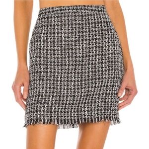 House of Harlow X Revolve Blair Tweed Metallic Mini Skirt Size XL Preppy Mod
